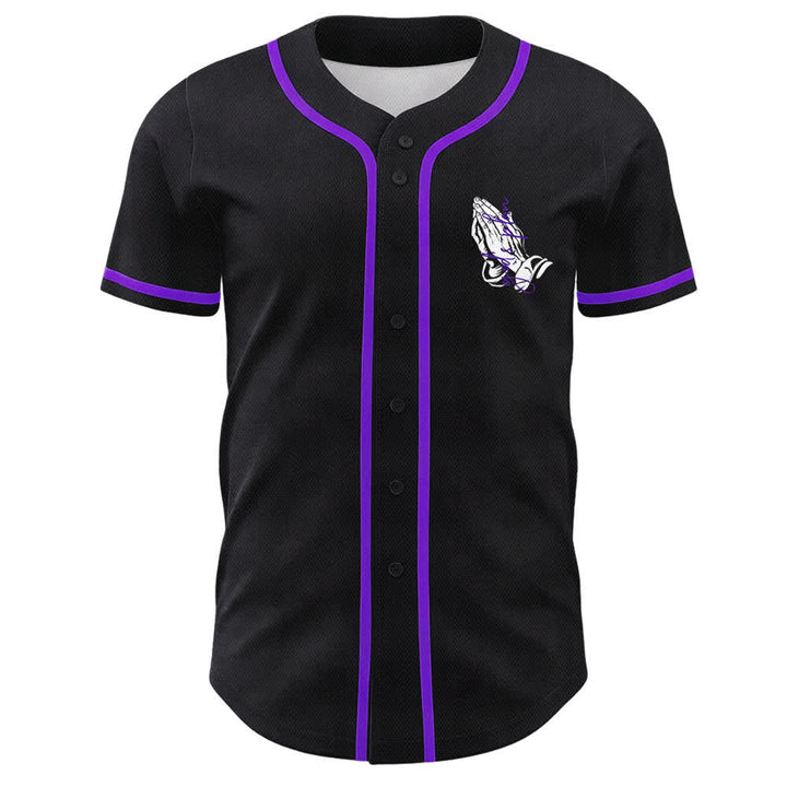 Christianartworkshop God's Plan Praying Hands Faith Slogan Dual Side Printed Unisex Baseball Jersey - image 26