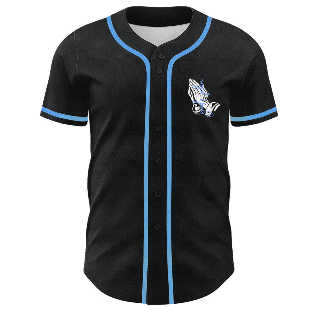 Christianartworkshop God's Plan Praying Hands Faith Slogan Dual Side Printed Unisex Baseball Jersey - image 17