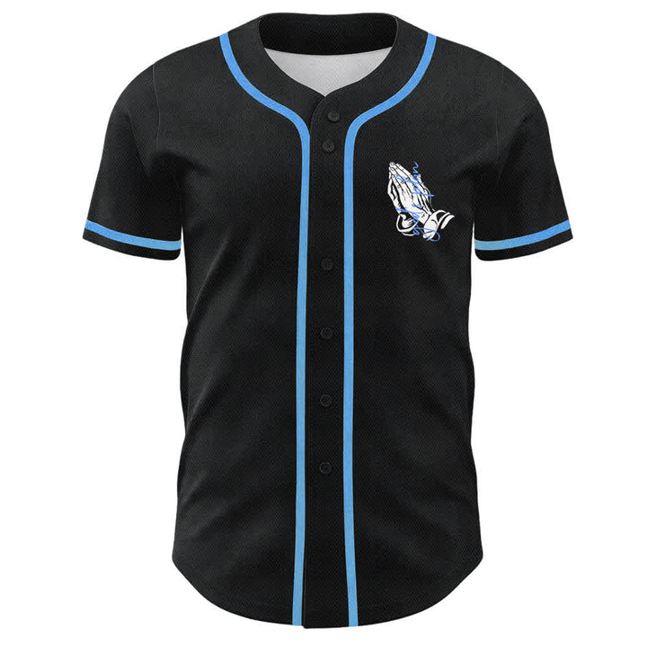 Christianartworkshop God's Plan Praying Hands Faith Slogan Dual Side Printed Unisex Baseball Jersey - image 17