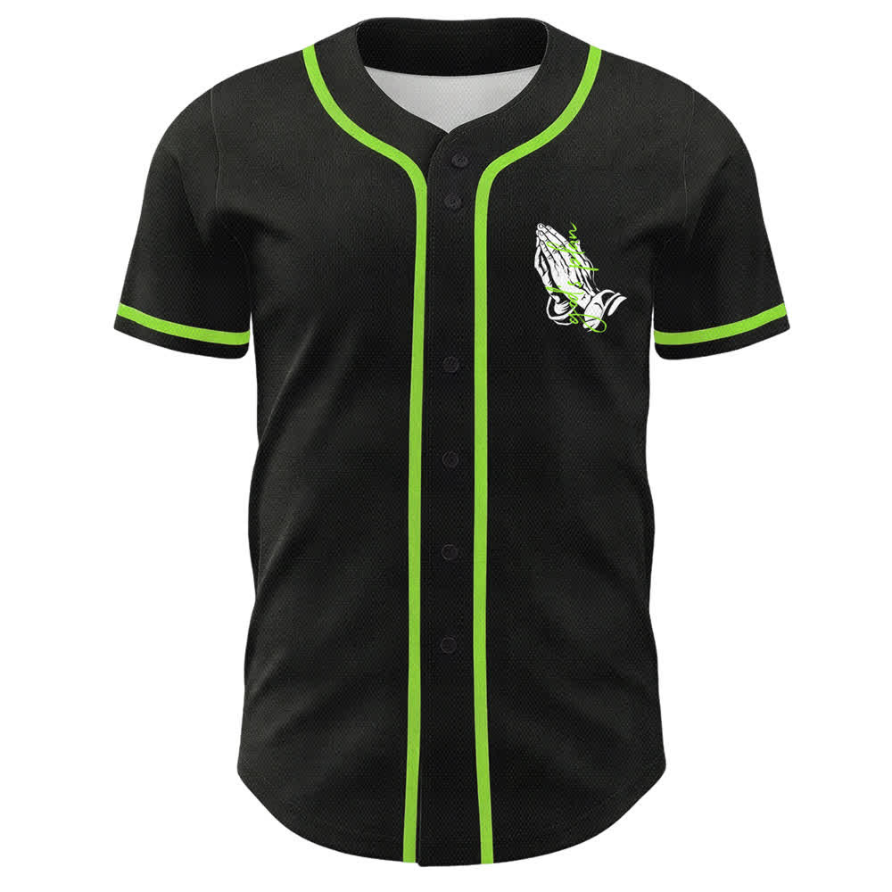 Christianartworkshop God's Plan Praying Hands Faith Slogan Dual Side Printed Unisex Baseball Jersey - image 23