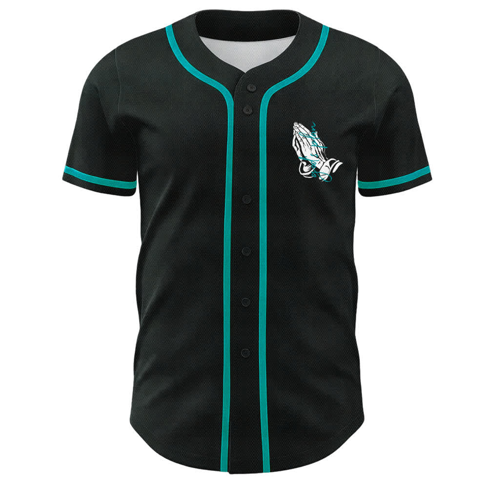 Christianartworkshop God's Plan Praying Hands Faith Slogan Dual Side Printed Unisex Baseball Jersey - image 14