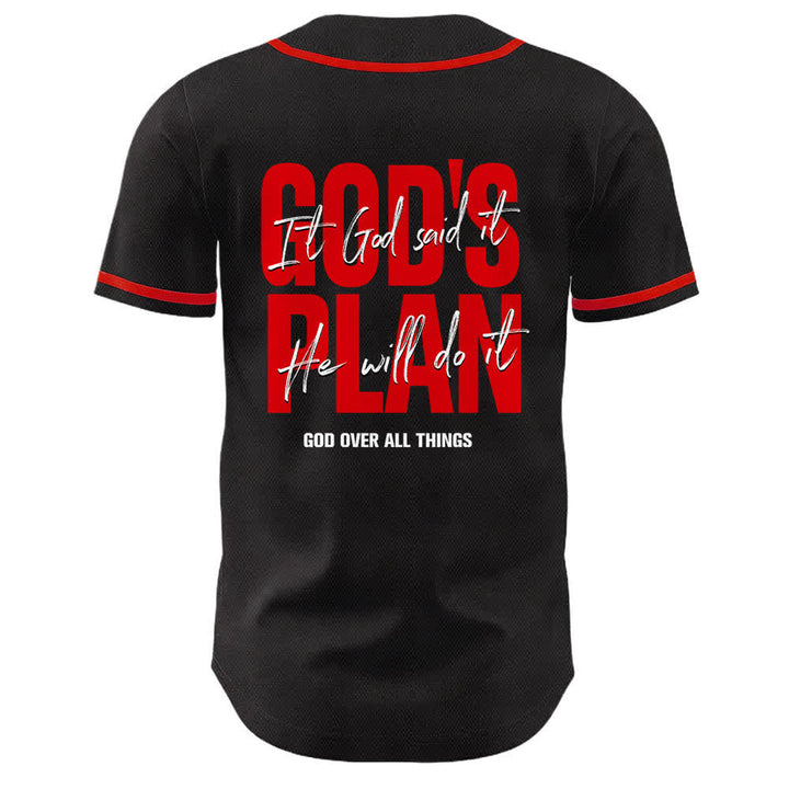 Christianartworkshop God's Plan Praying Hands Faith Slogan Dual Side Printed Unisex Baseball Jersey - image 7