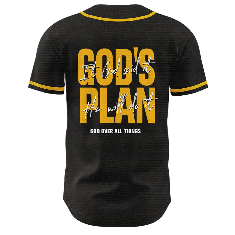Christianartworkshop God's Plan Praying Hands Faith Slogan Dual Side Printed Unisex Baseball Jersey - image 4