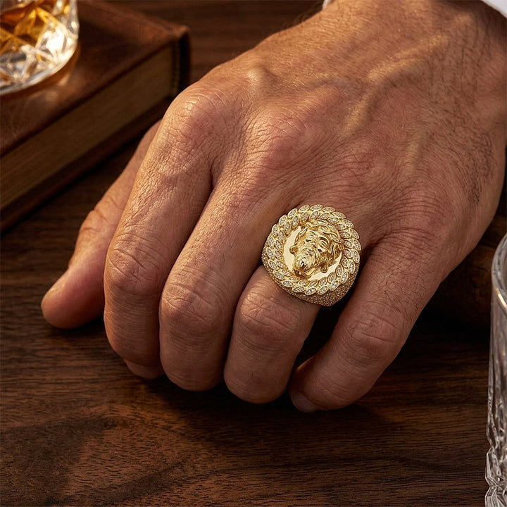 Christianartworkshop Iced Pave Halo Sculpted Portrait Statement Ring: Emblem of Enduring Heavenly Compassion - image 3
