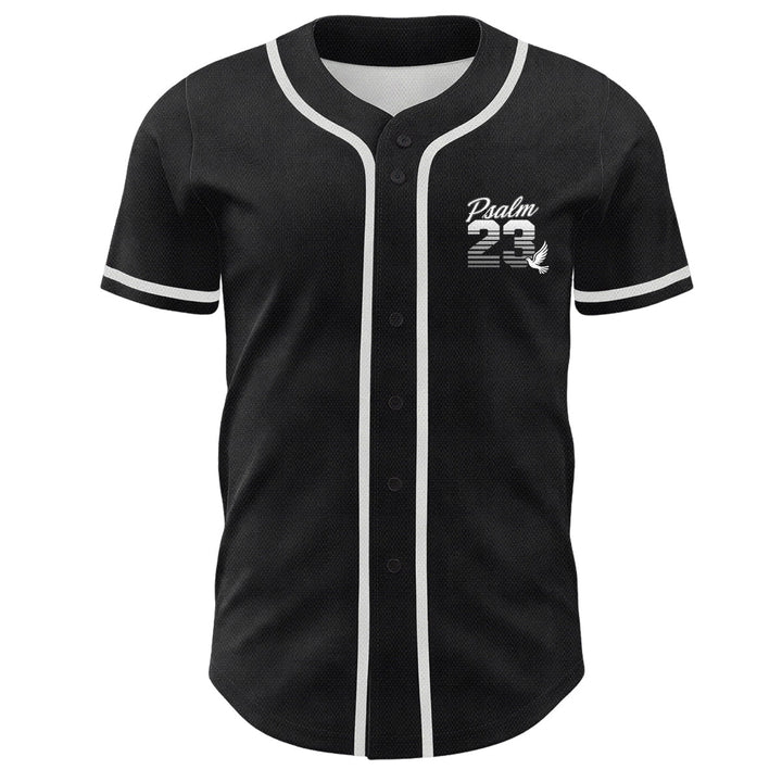 Christianartworkshop Retro Striped Gradient Number Cursive Psalm 23 Unisex Baseball Jersey - image 8