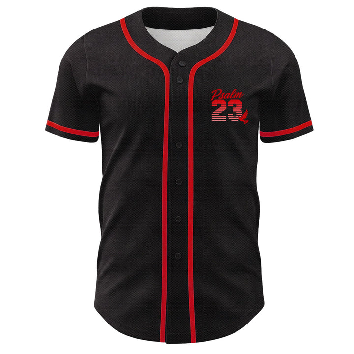 Christianartworkshop Retro Striped Gradient Number Cursive Psalm 23 Unisex Baseball Jersey - image 11