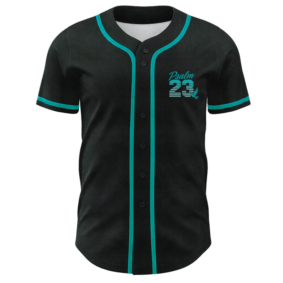 Christianartworkshop Retro Striped Gradient Number Cursive Psalm 23 Unisex Baseball Jersey - image 17