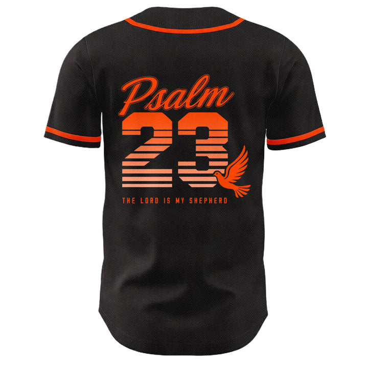 Christianartworkshop Retro Striped Gradient Number Cursive Psalm 23 Unisex Baseball Jersey - image 13