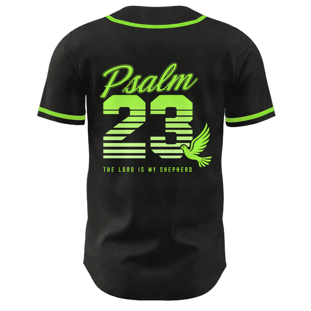 Christianartworkshop Retro Striped Gradient Number Cursive Psalm 23 Unisex Baseball Jersey - image 22