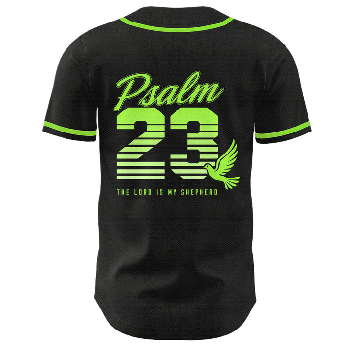 Christianartworkshop Retro Striped Gradient Number Cursive Psalm 23 Unisex Baseball Jersey - image 22