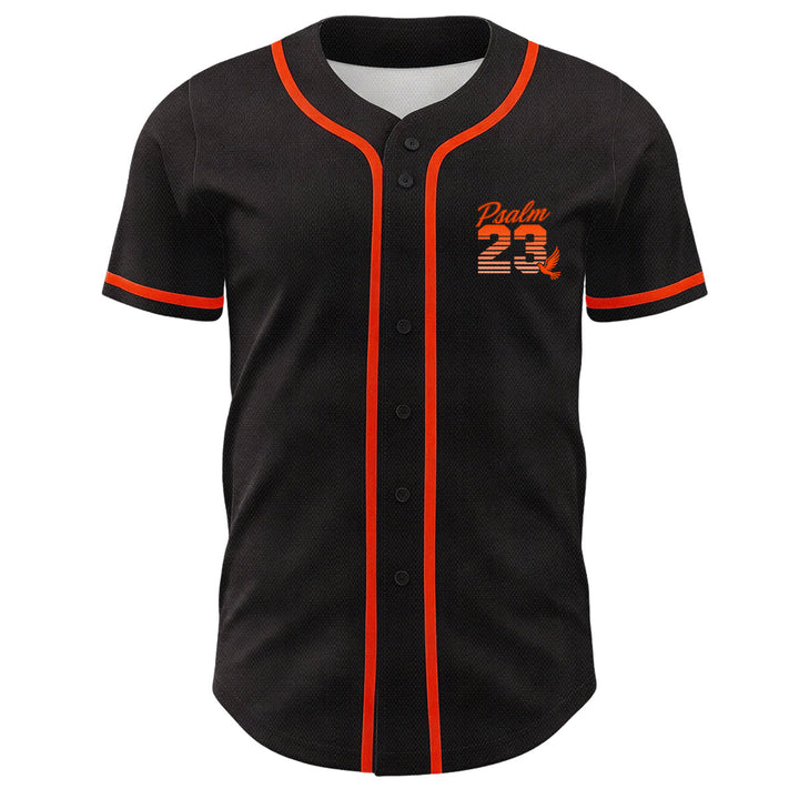 Christianartworkshop Retro Striped Gradient Number Cursive Psalm 23 Unisex Baseball Jersey - image 14