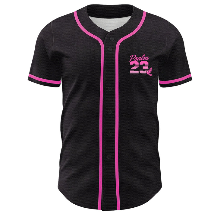 Christianartworkshop Retro Striped Gradient Number Cursive Psalm 23 Unisex Baseball Jersey - image 20
