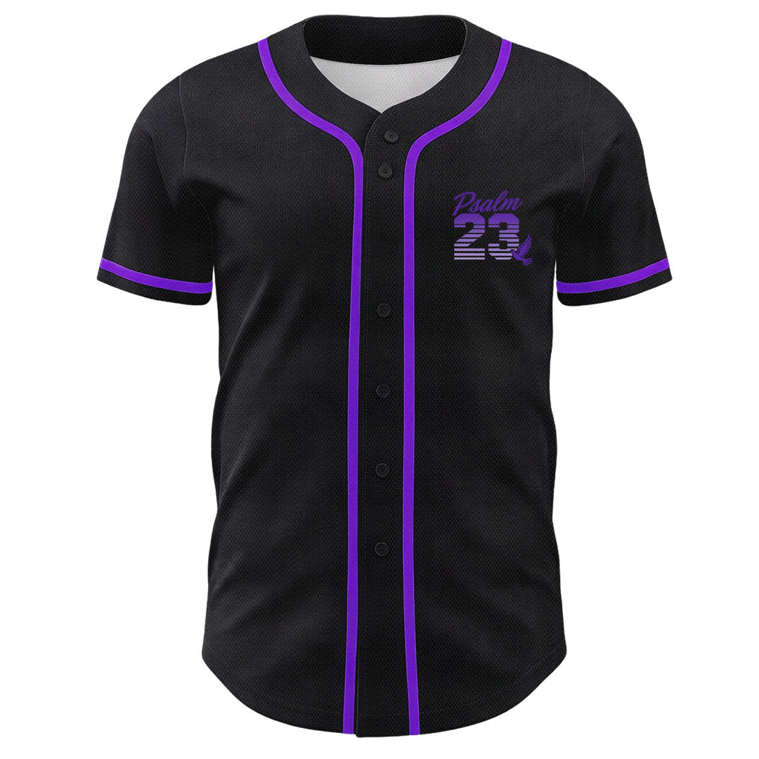 Christianartworkshop Retro Striped Gradient Number Cursive Psalm 23 Unisex Baseball Jersey - image 26