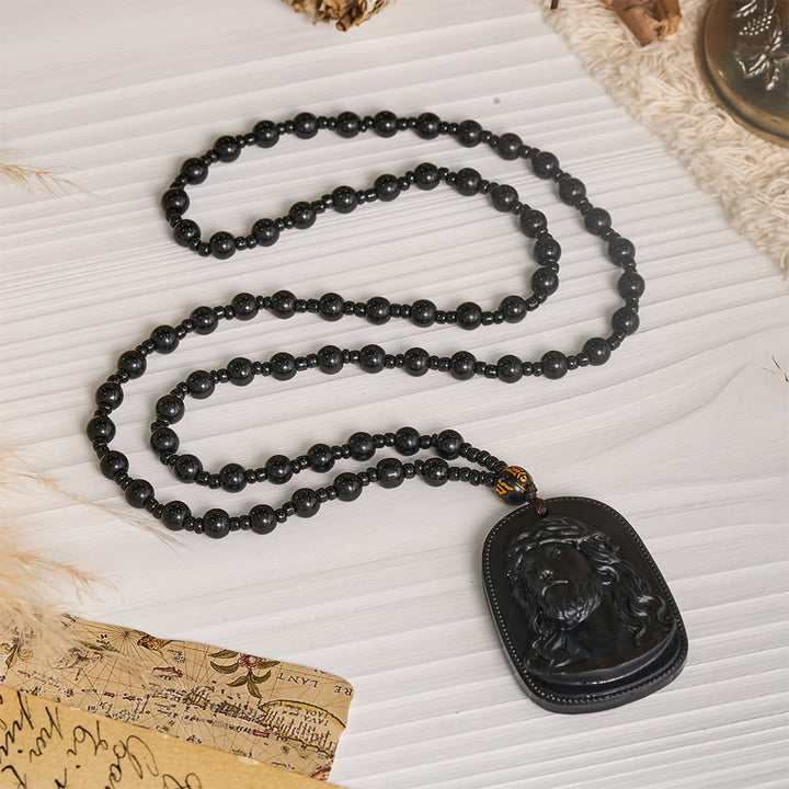 FREE Today: Relief‑Molded Holy Portrait Beaded Necklace: Token of Serene Divine Solace for Daily Devotion - image 3