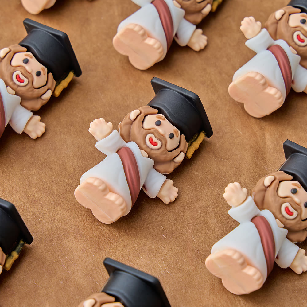 Christianartworkshop Mini Jesus Figurine Ornaments: Graduation Cap Open-Arm PVC Decor, Emblem of Hopeful Heavenly Blessing - White - 30pcs/set - image 0