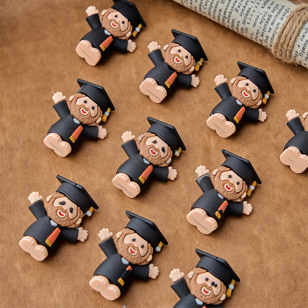 Christianartworkshop Mini Jesus Figurine Ornaments: Graduation Cap Open-Arm PVC Decor, Emblem of Hopeful Heavenly Blessing - image 6