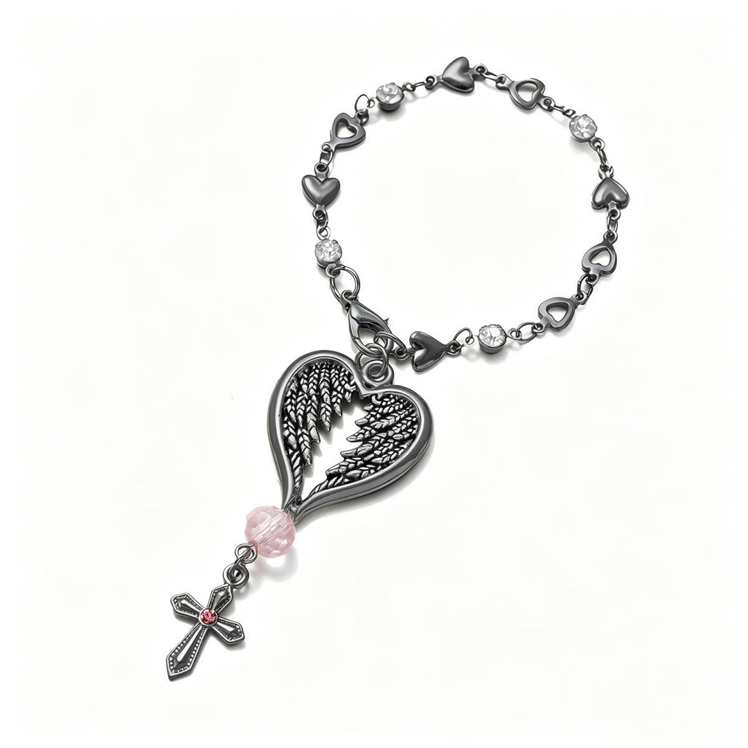 FREE Today: Guardian Angel-Wing Heart Keychain for Car: Quiet Reminder of Tender Protection - Black Angel - image 7