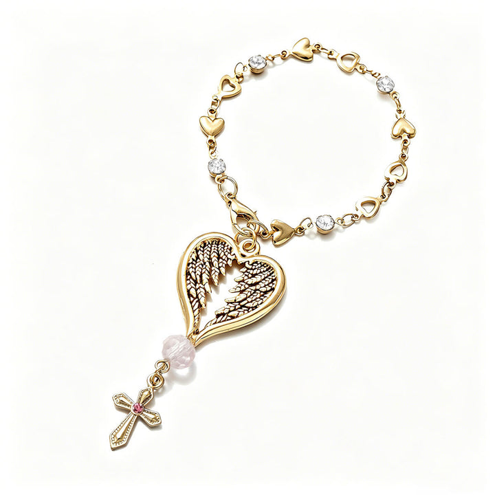 FREE Today: Guardian Angel-Wing Heart Keychain for Car: Quiet Reminder of Tender Protection - Golden Angel - image 6
