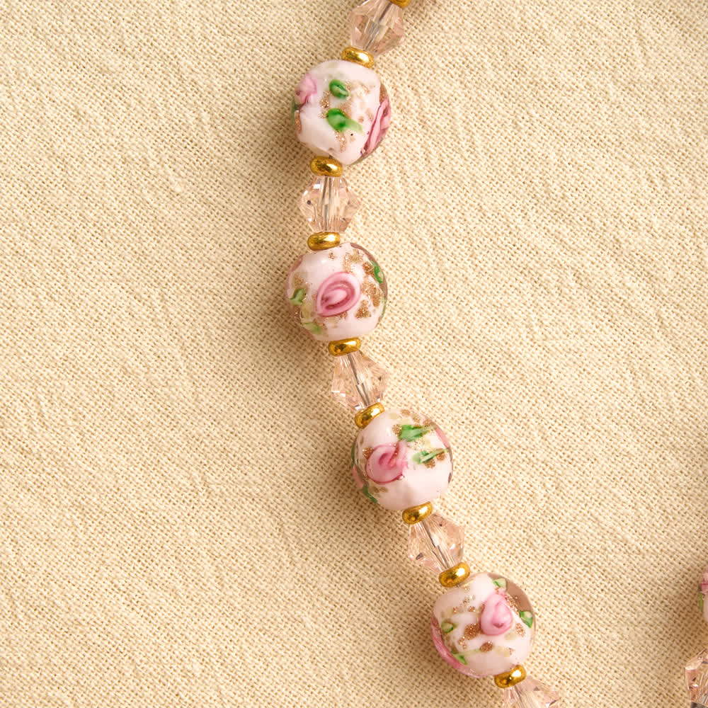 FREE Today: Floral Painted Glass Pocket Car Rosary With Rhinestone Crucifix: Emblem of Gentle Heavenly Peace - image 8