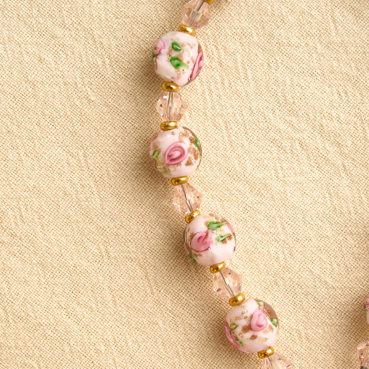 FREE Today: Floral Painted Glass Pocket Car Rosary With Rhinestone Crucifix: Emblem of Gentle Heavenly Peace - image 8