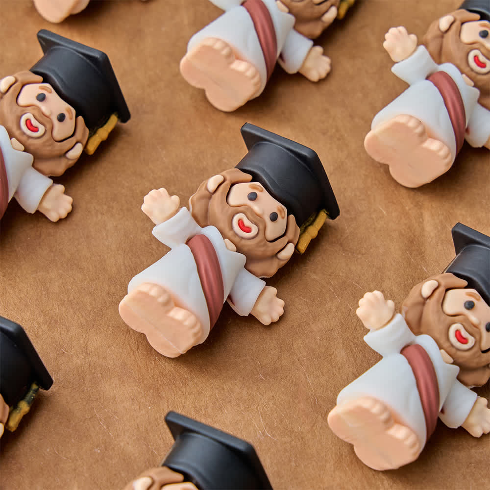 FREE Today: Mini Jesus Figurine Ornaments: Cute Scripture Plaque Desktop Decor, Emblem of Tender Heavenly Love - White Trencher Cap Jesus - 10pcs/set - image 5