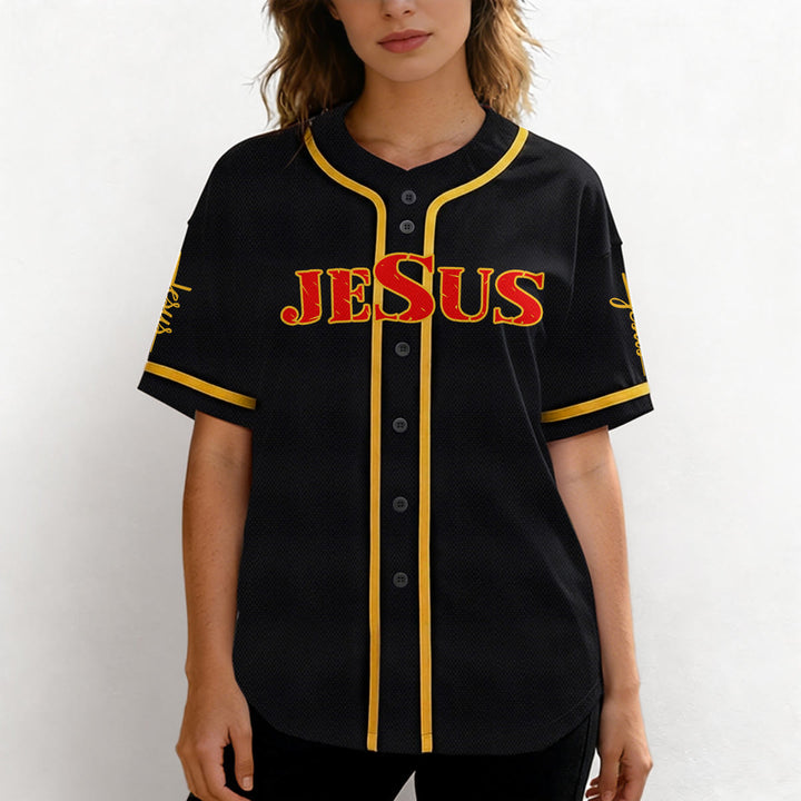 Christianartworkshop Jesus Cross Nail and Crown of Thorns Baseball Jersey - image 37