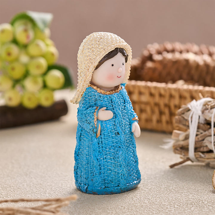 Christianartworkshop Mini Nativity Pair Character Ornaments: Symbol of Quiet Heavenly Harmony - image 8