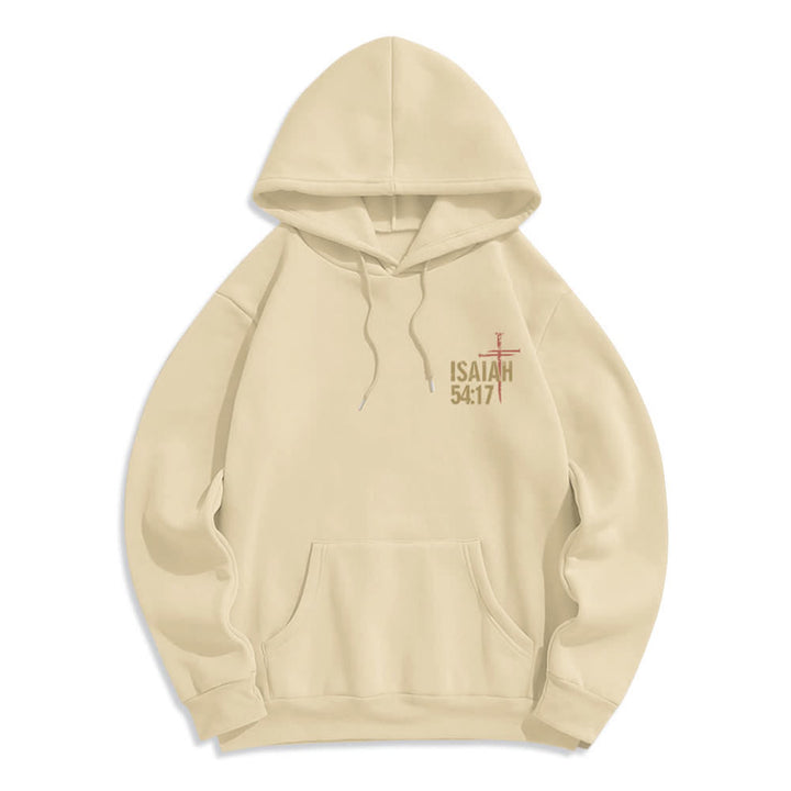Christianartworkshop Isaiah 54:17 Distressed Back Print Pullover Fleece Lined Polyester Hoodie - image 17