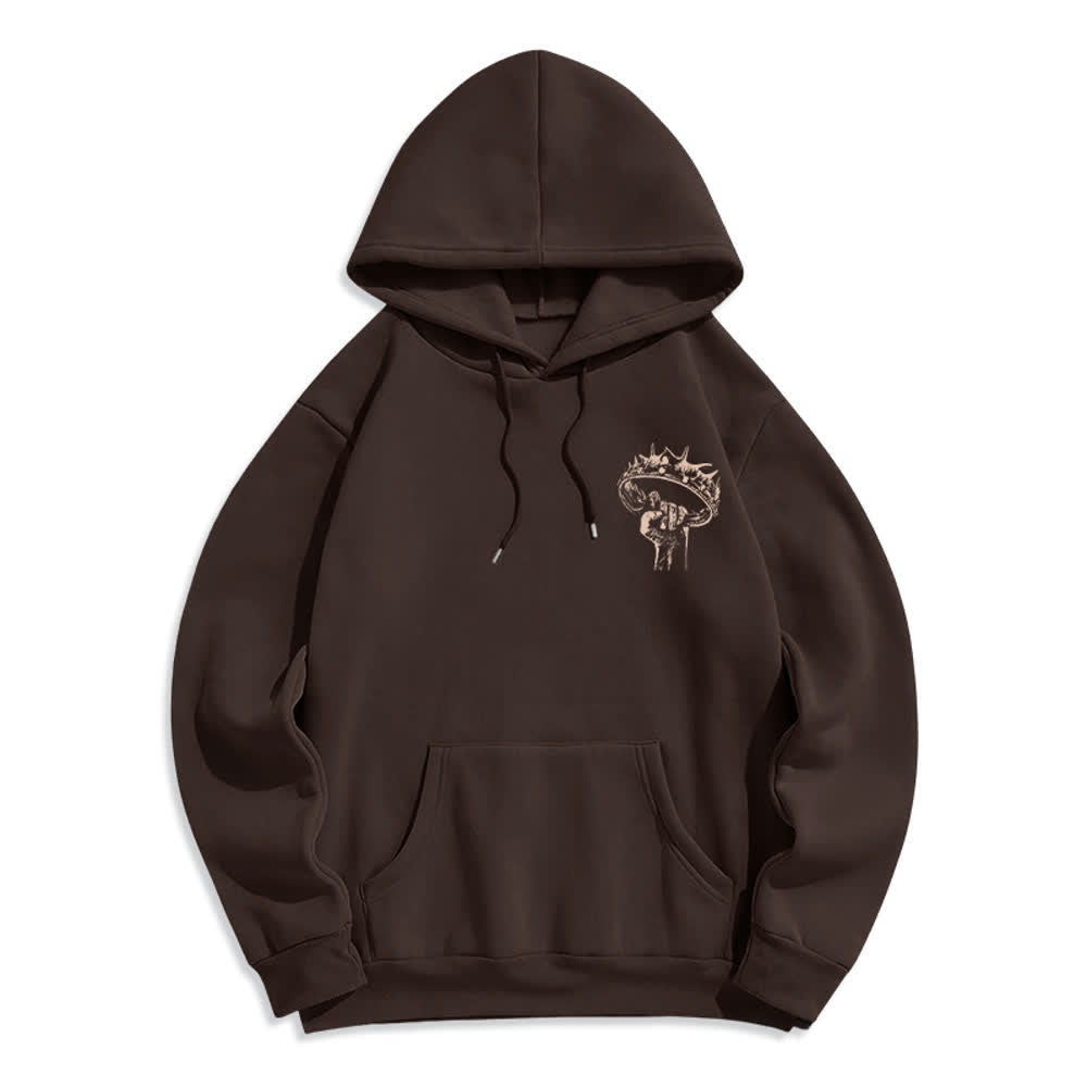 Christianartworkshop Jesus Is King Gothic Graphic Pullover Fleece Lined Polyester Hoodie - image 14
