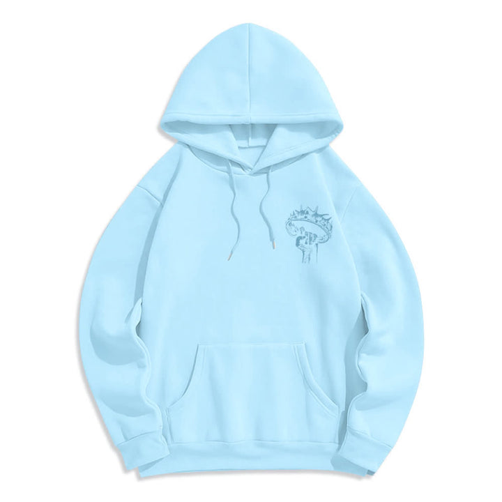Christianartworkshop Jesus Is King Gothic Graphic Pullover Fleece Lined Polyester Hoodie - image 23