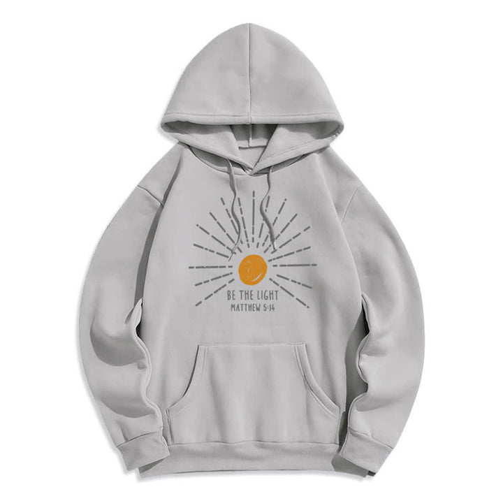 Christianartworkshop Be The Light Matthew 5:14 Pullover Hoodie - Grey - 2XL - image 3