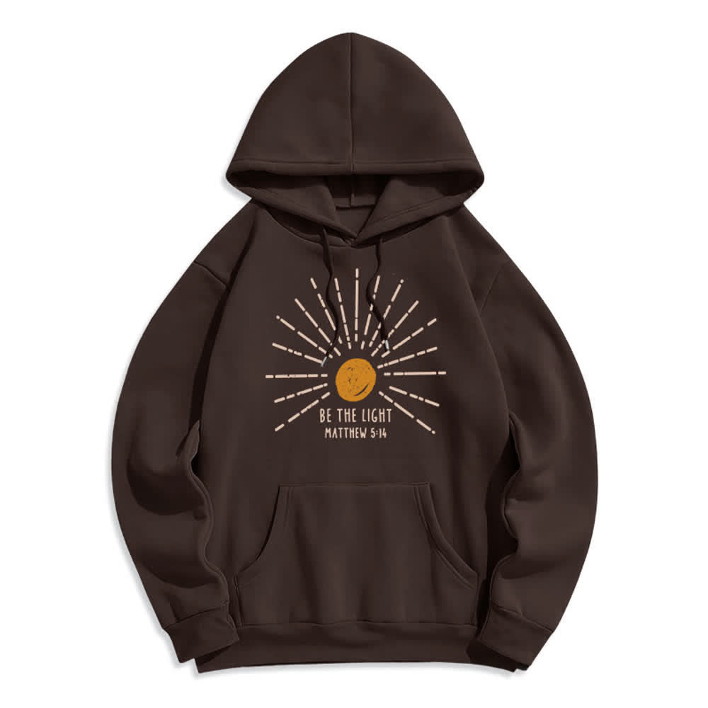 Christianartworkshop Be The Light Matthew 5:14 Pullover Hoodie - Brown - 2XL - image 4