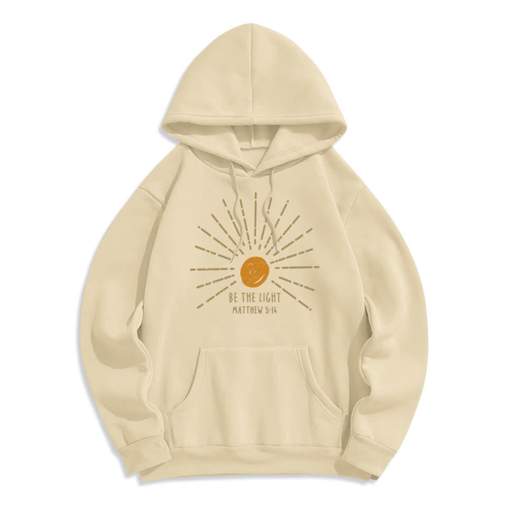 Christianartworkshop Be The Light Matthew 5:14 Pullover Hoodie - Beige - 2XL - image 6