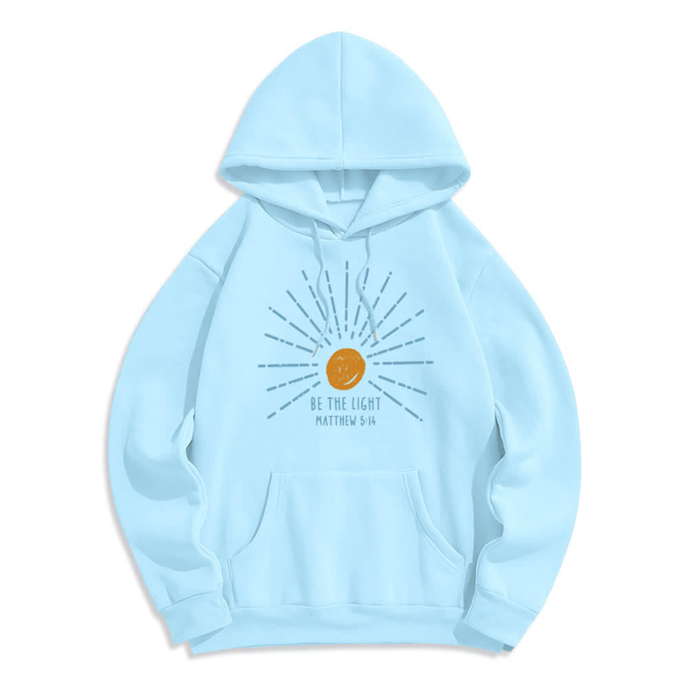 Christianartworkshop Be The Light Matthew 5:14 Pullover Hoodie - Blue - 2XL - image 7