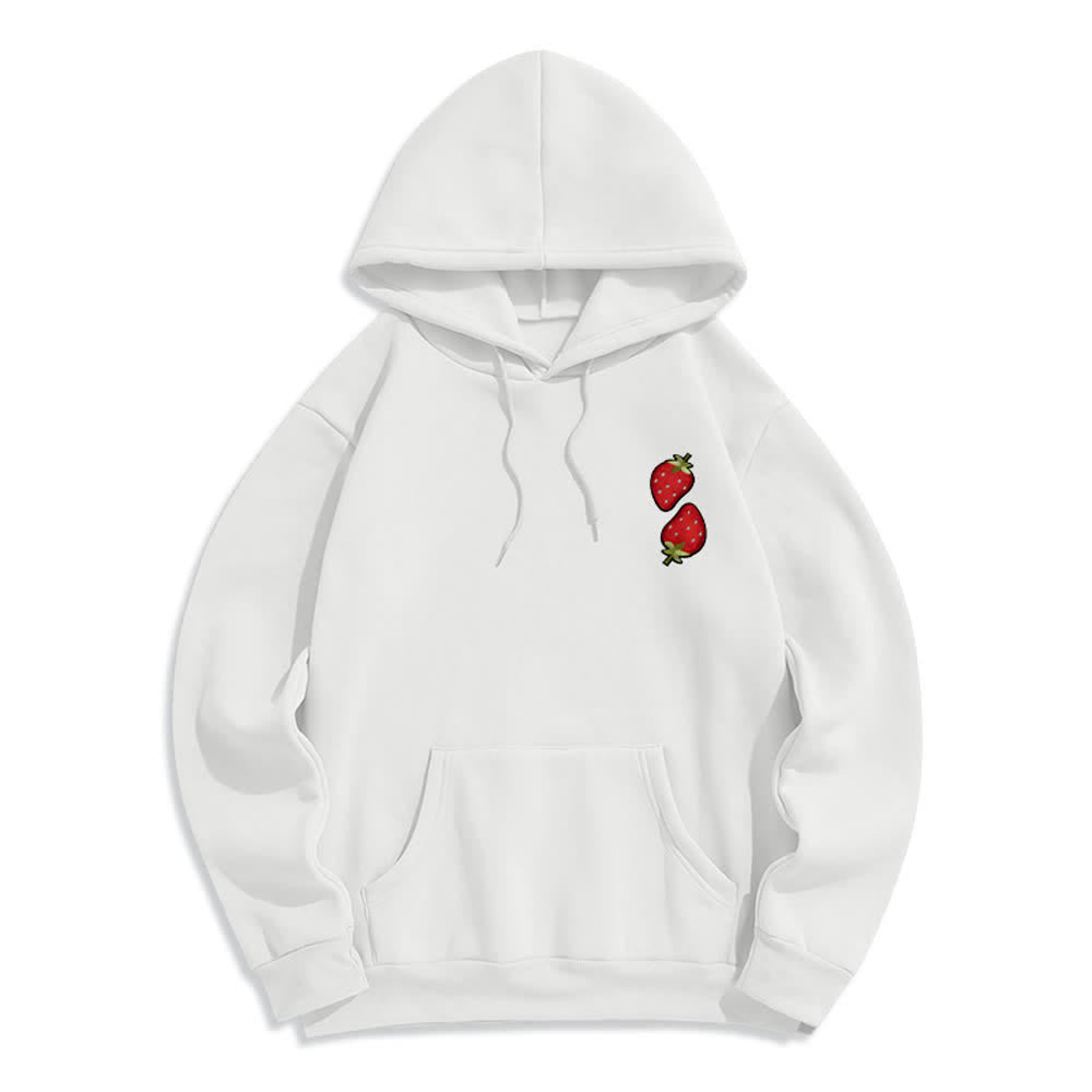 Christianartworkshop Fruit Of The Spirit Strawberry Print Pullover Fleece Lined Polyester Hoodie - image 2