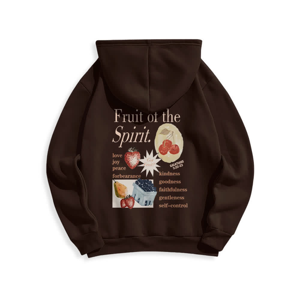 Christianartworkshop Fruit Of The Spirit Strawberry Print Pullover Fleece Lined Polyester Hoodie - image 13