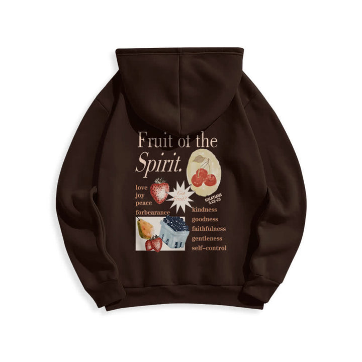 Christianartworkshop Fruit Of The Spirit Strawberry Print Pullover Fleece Lined Polyester Hoodie - image 13
