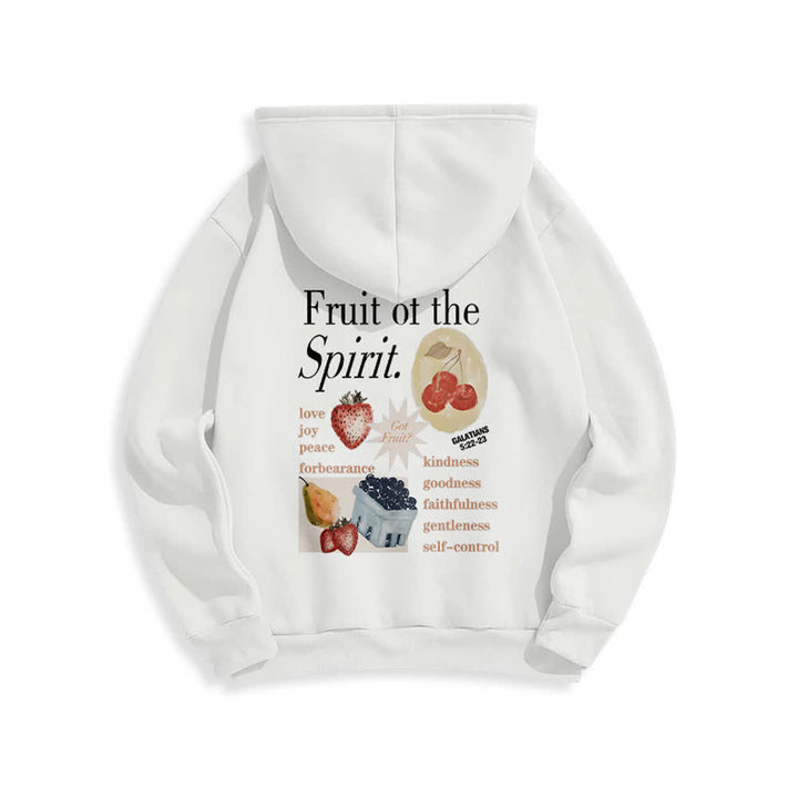 Christianartworkshop Fruit Of The Spirit Strawberry Print Pullover Fleece Lined Polyester Hoodie - image 1