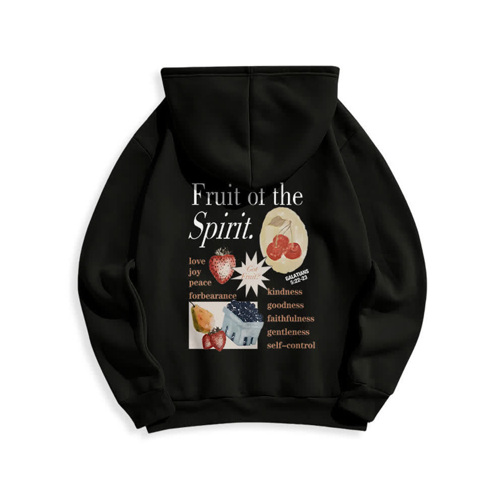 Christianartworkshop Fruit Of The Spirit Strawberry Print Pullover Fleece Lined Polyester Hoodie - image 7