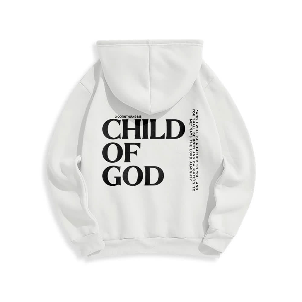 Christianartworkshop Child Of God Minimalist Statement Pullover Fleece Lined Polyester Hoodie - image 1