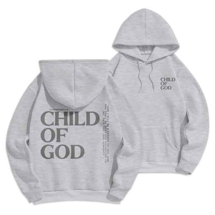 Christianartworkshop Child Of God Minimalist Statement Pullover Fleece Lined Polyester Hoodie - Grey - 2XL - image 12