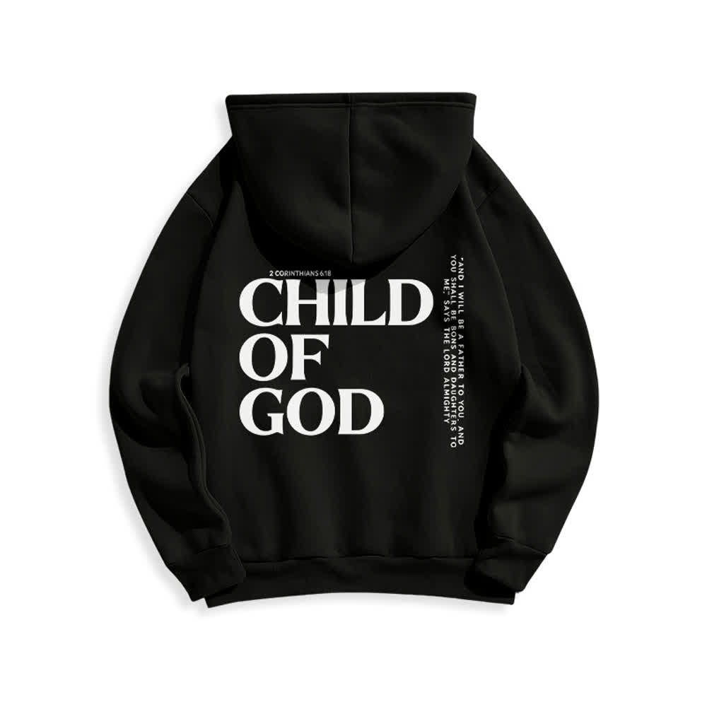 Christianartworkshop Child Of God Minimalist Statement Pullover Fleece Lined Polyester Hoodie - image 4