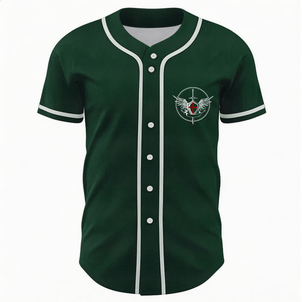 Christianartworkshop Saint Michael Defend Us In Battle Baseball Jersey - image 16