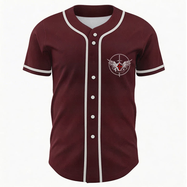 Christianartworkshop Saint Michael Defend Us In Battle Baseball Jersey - image 51