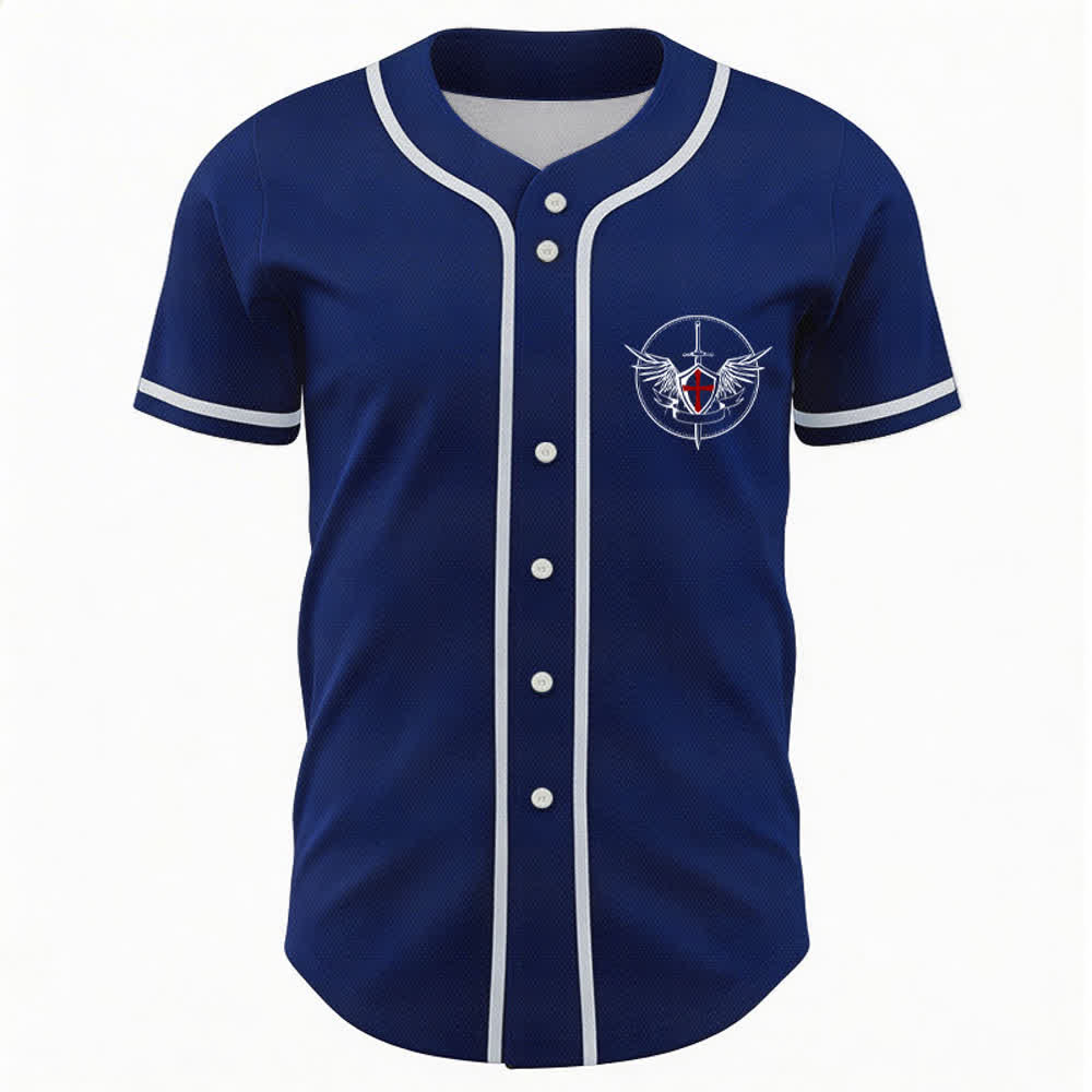 Christianartworkshop Saint Michael Defend Us In Battle Baseball Jersey - image 37