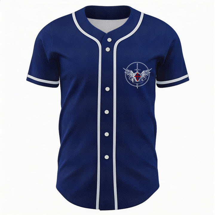 Christianartworkshop Saint Michael Defend Us In Battle Baseball Jersey - image 37