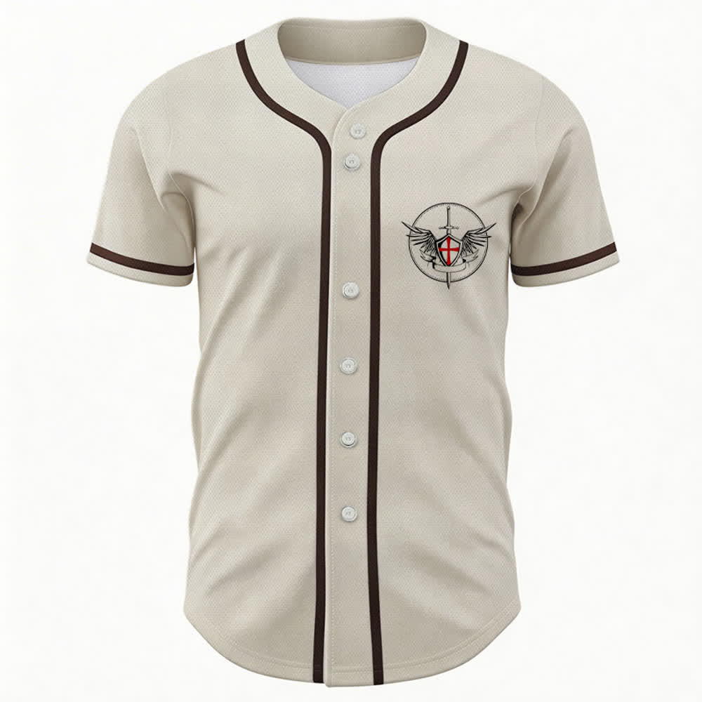 Christianartworkshop Saint Michael Defend Us In Battle Baseball Jersey - image 9