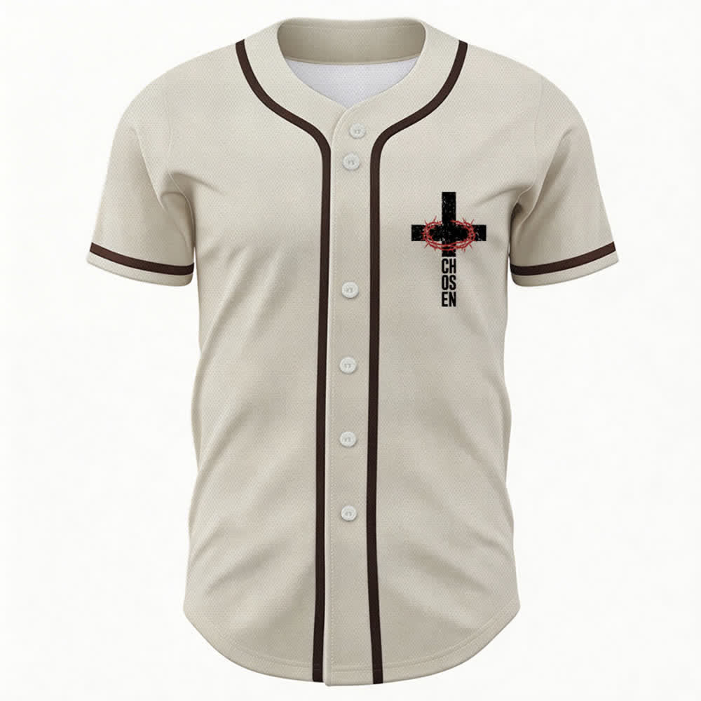 Christianartworkshop Jesus Cross Mesh Button Up Baseball Jersey - image 23