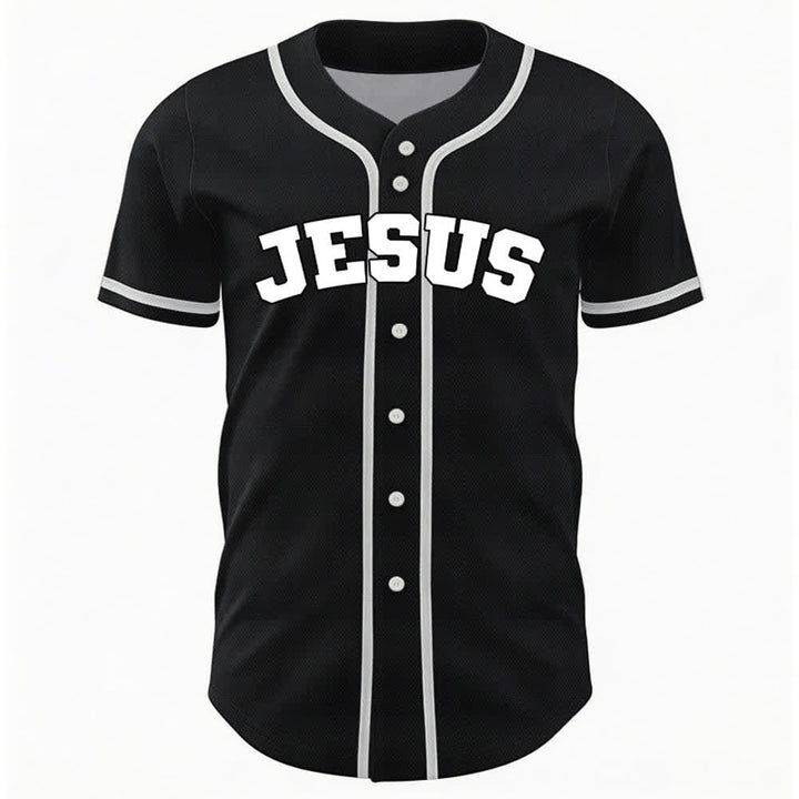Christianartworkshop Rooted In Christ Black Button Up Baseball Jersey - image 2