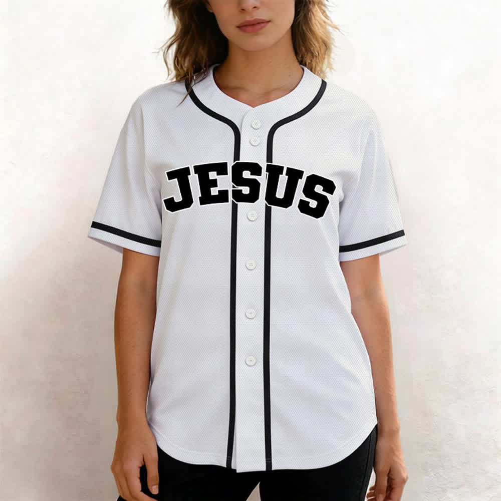 Christianartworkshop Rooted In Christ Black Button Up Baseball Jersey - image 25